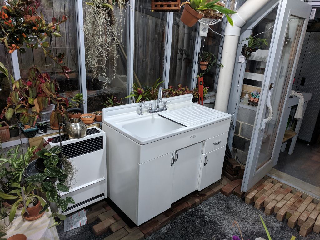 Antique sink refinished and installed